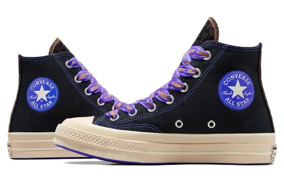Кеды Chuck 70 Converse High 'Ribbon Laces - Black Blue Flame' A07976C