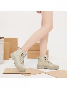 Кожаные ботинки женские для повседневной носки Dickies 37224W50LXS97B米色