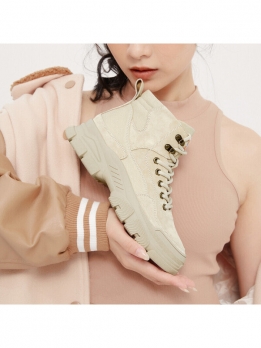 Кожаные ботинки женские для повседневной носки Dickies 37224W50LXS97B米色