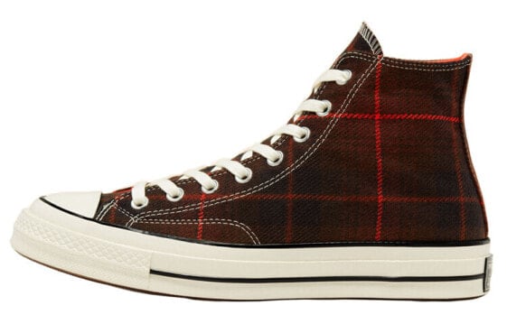 Кеды Converse Chuck Taylor All Star 70 Hi Black Orange Plaid 166495C