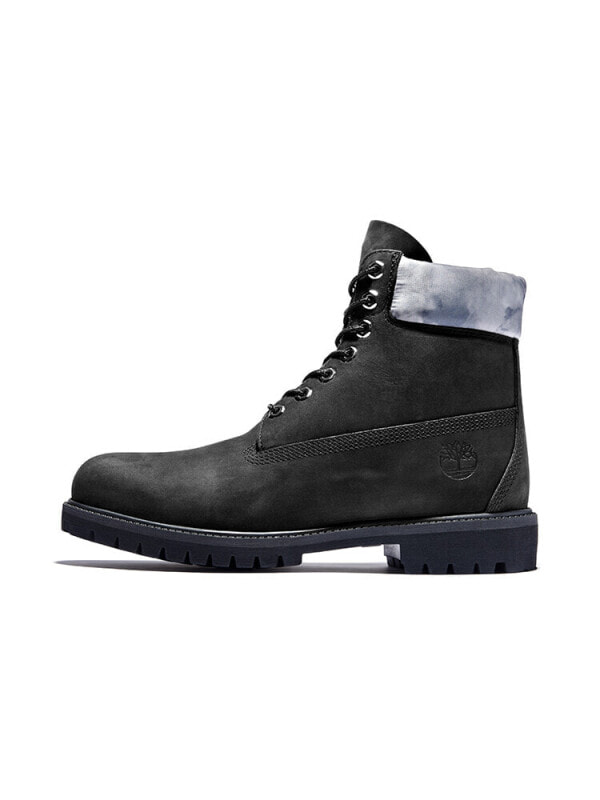 Ботинки кожаные мужские для зимы Timberland Premium 6-Inch Black SliverA2NCJ001