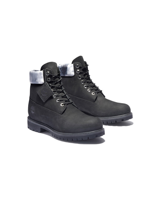 Ботинки кожаные мужские для зимы Timberland Premium 6-Inch Black SliverA2NCJ001