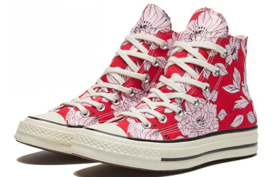 Кеды Converse Chuck Taylor All Star 70 Hi Vintage Floral University Red Women's 568373C