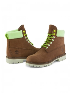 Timberland Hi Vis Heritage 6 Inch Waterproof Wide Fit Boot 'Dark Purple'A2HXSW