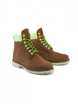 Timberland Hi Vis Heritage 6 Inch Waterproof Wide Fit Boot 'Dark Purple'A2HXSW