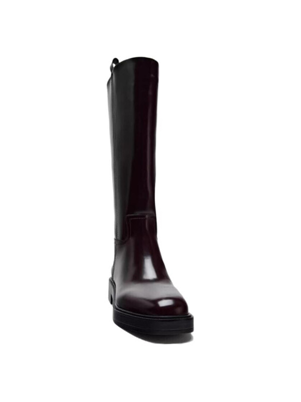 ZARA Knee high Boots 3.5cm Women's Brown11018410-35