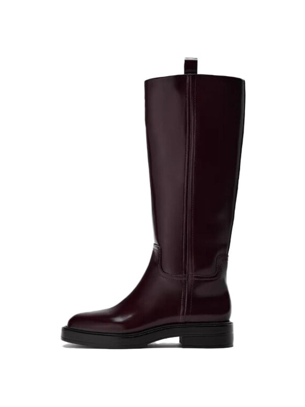 ZARA Knee high Boots 3.5cm Women's Brown11018410-35