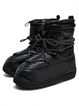 ZARA Skating Collection Thermal Short Snow Boots Women's Black12700410-38