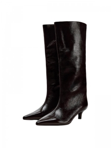 ZARA Knee high Boots 4.5cm Women's Red11006410