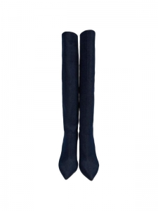 ZARA Knee high Boots 10cm Women's Blue13037410009