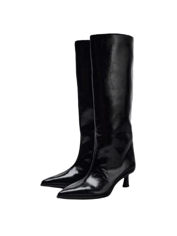 ZARA Knee high Boots 5cm Women's Black13016410