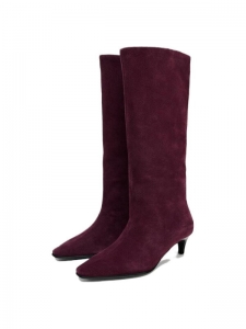 ZARA Knee high Boots 5cm Women's Burgundy11007510022