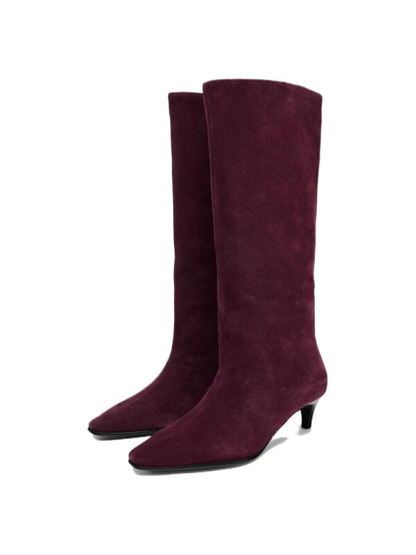 ZARA Knee high Boots 5cm Women's Burgundy11007510022