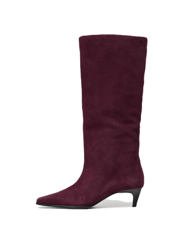 ZARA Knee high Boots 5cm Women's Burgundy11007510022