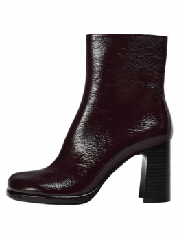 ZARA Ankle Boots 8cm Women's Dark Red Color11137410022