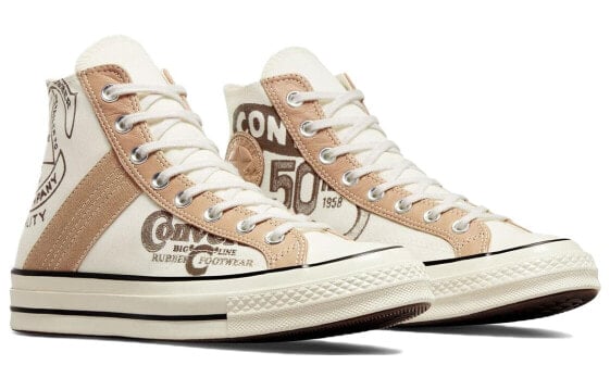 Кеды Chuck 70 Converse Leather Overlay High 'Egret Champagne Tan' A07122C