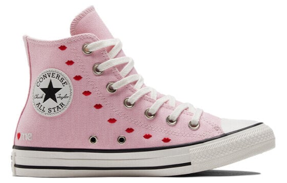 Кеды Converse Chuck Taylor All Star Hi Embroidered Hearts Pink Women's A01603C