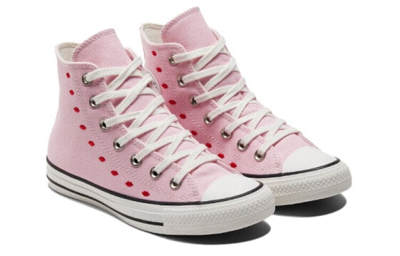 Кеды Converse Chuck Taylor All Star Hi Embroidered Hearts Pink Women's A01603C