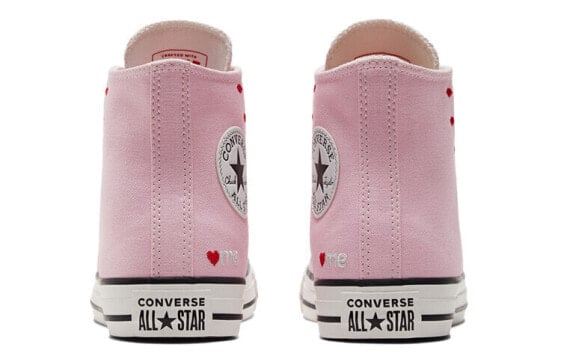 Кеды Converse Chuck Taylor All Star Hi Embroidered Hearts Pink Women's A01603C
