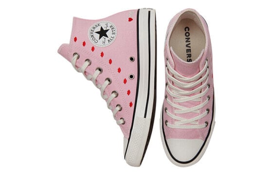 Кеды Converse Chuck Taylor All Star Hi Embroidered Hearts Pink Women's A01603C