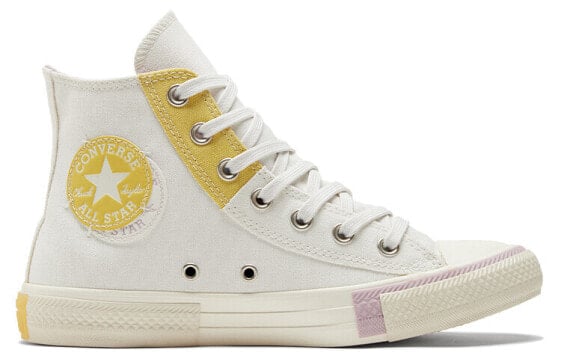 Кеды Converse Chuck Taylor All Star Canvas Shoes Women's High-Top White Yellow 572443C