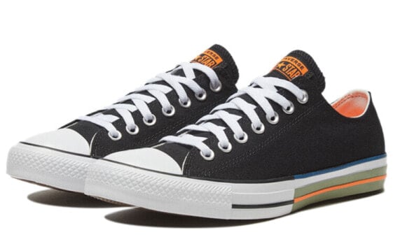 Кеды Converse Chuck Taylor All Star Canvas Shoes Unisex Low-Top Black Orange 167636C
