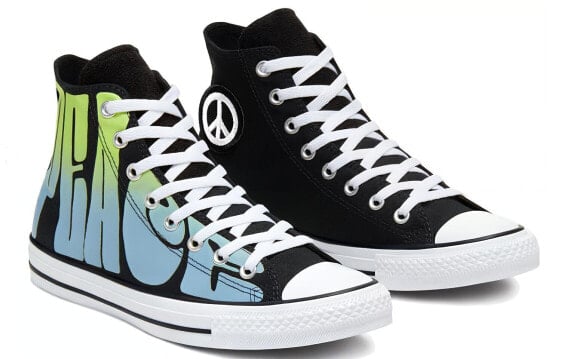 Кеды Converse Chuck Taylor All Star Canvas Shoes Unisex High-Top Black Green White 167891C