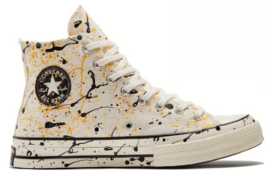 Кеды Converse Chuck Taylor All Star 70 Hi Archive Paint Splatter Egret Amarillo Yellow A01170C