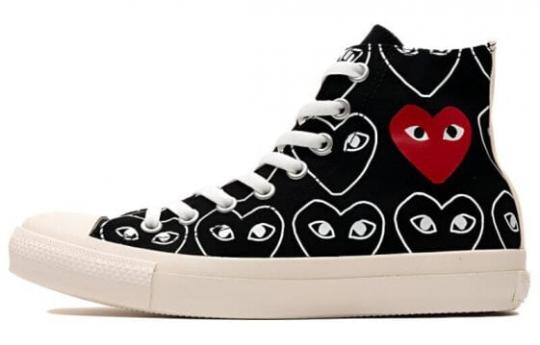 Кеды Converse Chuck Taylor All Star 70 Hi Comme Des Garcons PLAY All-Over Black 168982C