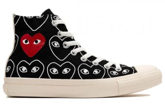 Кеды Converse Chuck Taylor All Star 70 Hi Comme Des Garcons PLAY All-Over Black 168982C