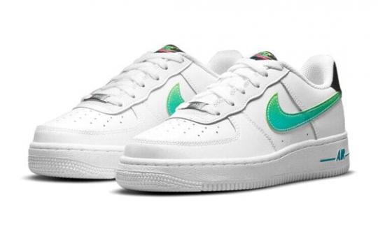 Кроссовки и кеды Nike Air Force 1 Low White Aquamarine GS DJ5154-100