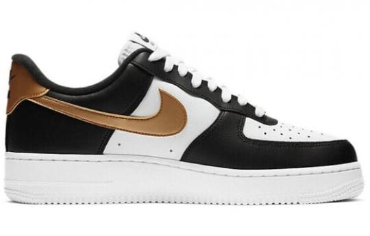 Кроссовки Nike Air Force 1 Low Black White Metallic Gold CZ9189-001