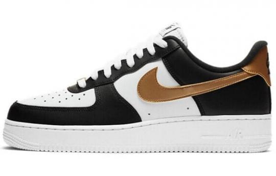 Кроссовки Nike Air Force 1 Low Black White Metallic Gold CZ9189-001