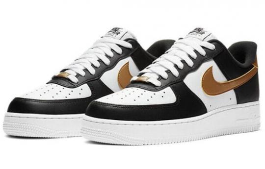 Кроссовки Nike Air Force 1 Low Black White Metallic Gold CZ9189-001