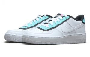 Кроссовки Nike Air Force 1 Low Double Layer Aqua Black GS BV1084-100