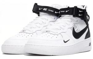 Кроссовки и кеды Nike Air Force 1 Mid Utility White Black GS AV3803-100