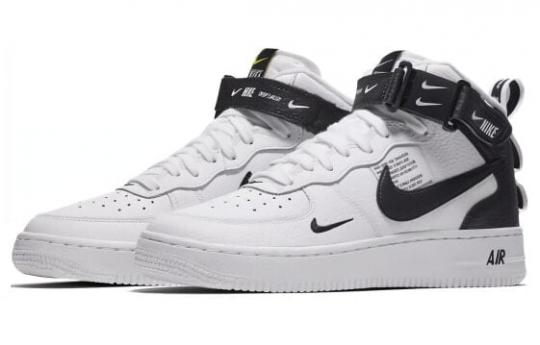 Кроссовки и кеды Nike Air Force 1 Mid Utility White Black GS AV3803-100