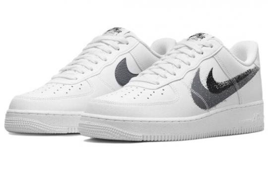 Кроссовки Nike Air Force 1 Low '07 Spray Paint Swoosh White Black Grey FD0660-100