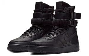 Кроссовки Nike Air Force 1 Triple Black Leather Women's 857872-005