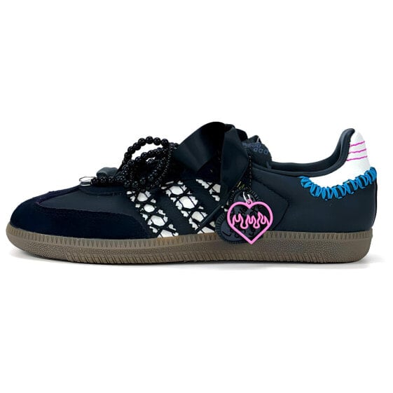 Кроссовки Adidas Samba RM Skateboard Shoes Unisex Low-Top Black White Pink ID1141