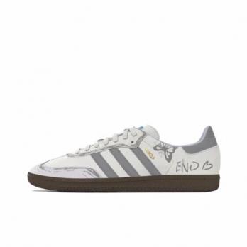 Кроссовки Adidas SAMBA OG Skateboard Shoes Unisex Low-Top White Gray IG1024