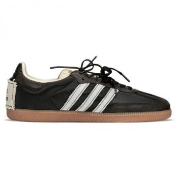 Чёрные женские кроссовки Adidas Originals SAMBA OG Casual Shoes Unisex Low-Top Black White IE0872