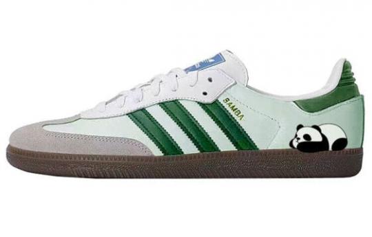 Кроссовки Adidas Originals SAMBA OG Skateboard Shoes Unisex Low-Top White/Green B75806