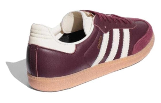 Кроссовки Adidas Originals Samba Og Maroon Gold Metallic Women's ID0477