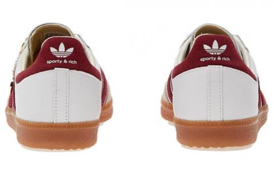 Кроссовки Sporty & Rich X Adidas Samba OG White Core Burgundy IF5660