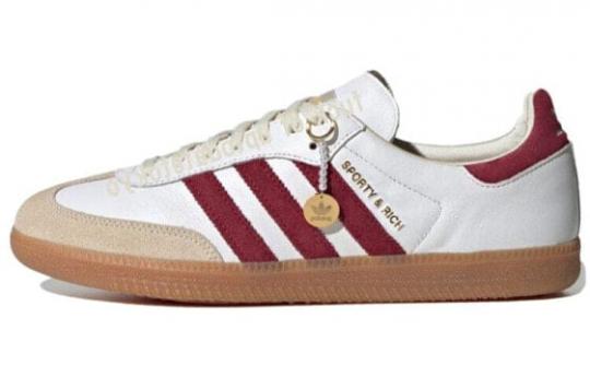 Кроссовки Sporty & Rich X Adidas Samba OG White Core Burgundy IF5660