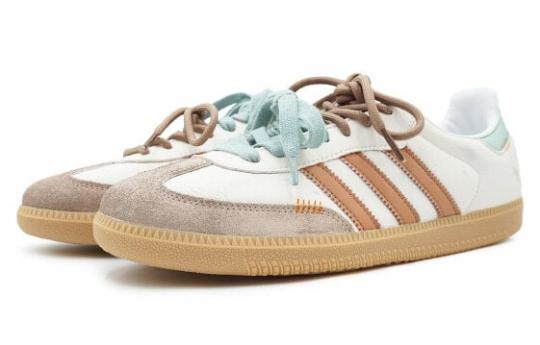 Кроссовки Adidas Originals SAMBA OG Skateboard Shoes Unisex Low-Top White/Khaki/Cyan/Yellow IE3437