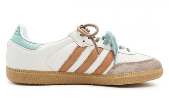 Кроссовки Adidas Originals SAMBA OG Skateboard Shoes Unisex Low-Top White/Khaki/Cyan/Yellow IE3437