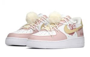 Кроссовки Nike Air Force 1 Skateboard Shoes Women's Low-Top Yellow/Pink DH2920-111