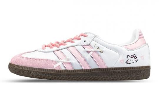 Кроссовки Adidas Originals SAMBA OG Skateboard Shoes Unisex Low-Top White Pink B75806